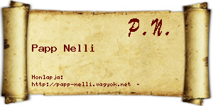 Papp Nelli névjegykártya